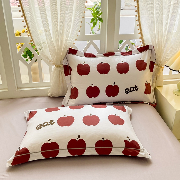 91家纺网 家纺一手货源 找家纺 红淳家纺 2025新款13376全棉活性印花单品被套 红苹果