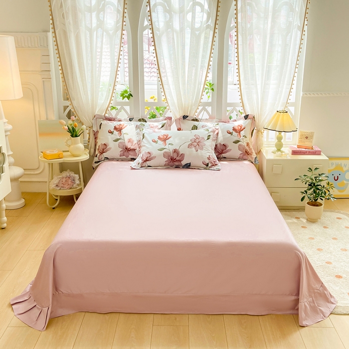 91家纺网 家纺一手货源 找家纺 红淳家纺 2025新款13376全棉活性印花单品被套 初梦