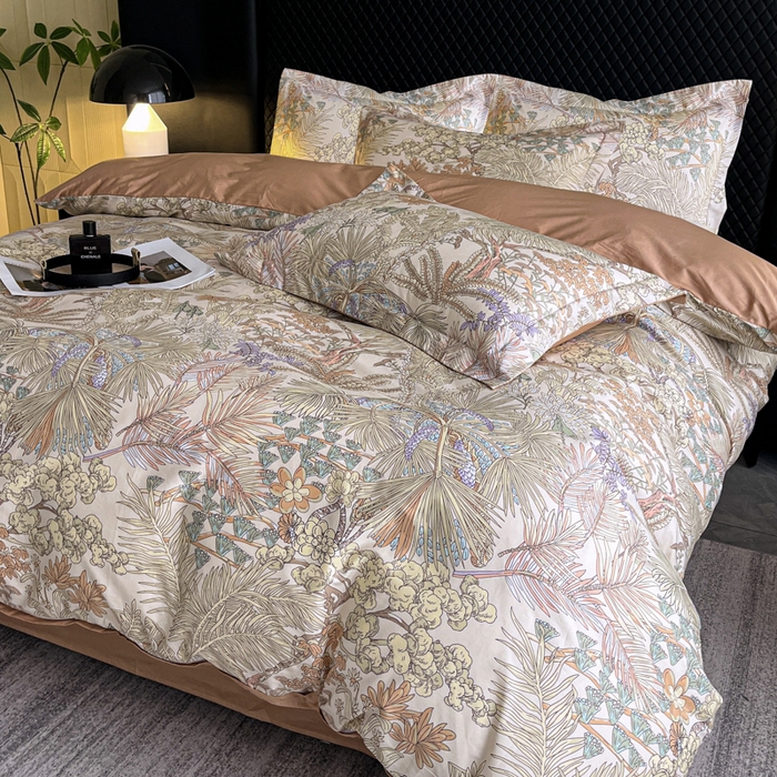 91家纺网 家纺一手货源 找家纺 红淳家纺 2025新款13376全棉活性印花单品被套 风吹柳