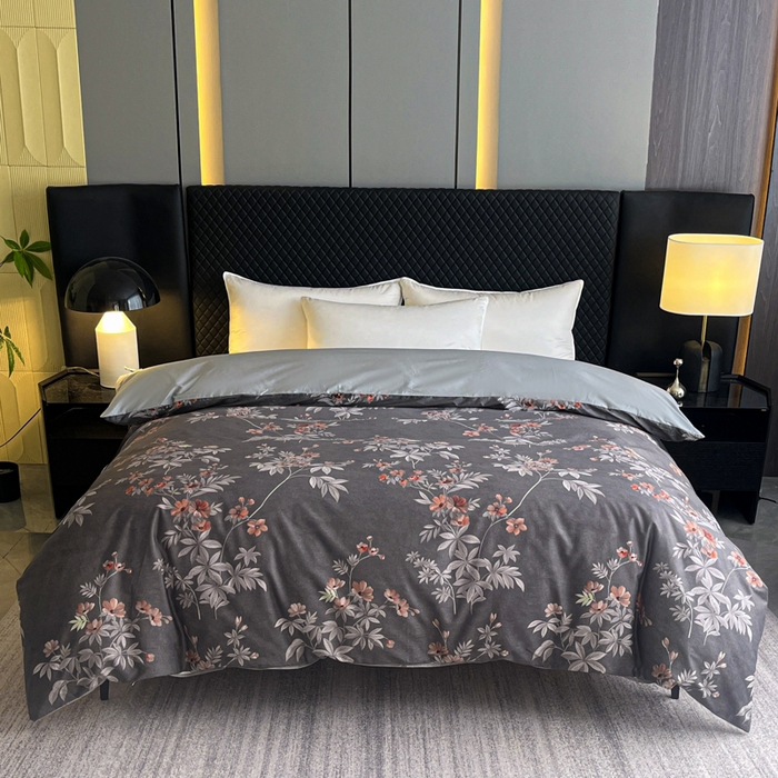 91家纺网 家纺一手货源 找家纺 红淳家纺 2025新款13376全棉活性印花单品被套 孤星挽月