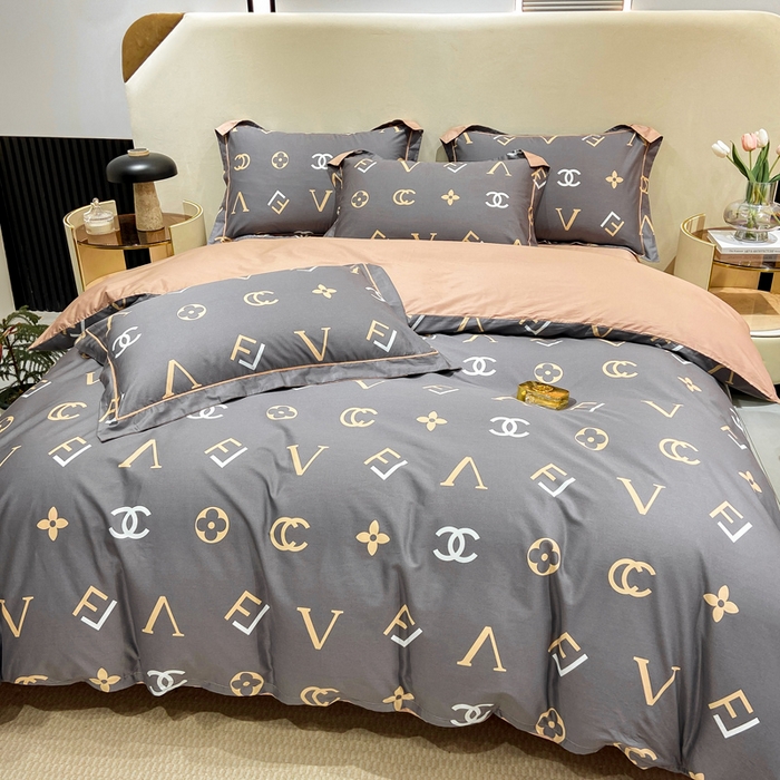 91家纺网 家纺一手货源 找家纺 红淳家纺 2025新款13376全棉活性印花单品床单 风尚-灰