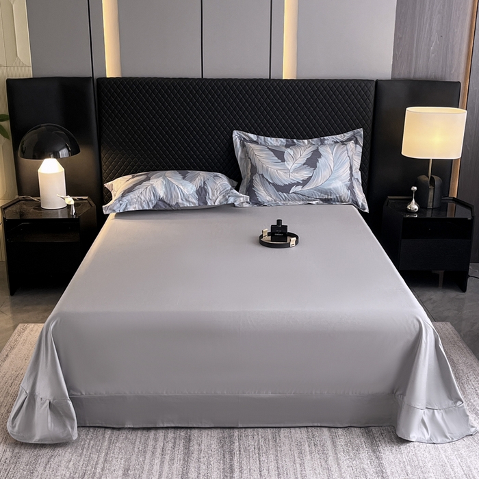 91家纺网 家纺一手货源 找家纺 红淳家纺 2025新款13376全棉活性印花单品床单 羽蓝