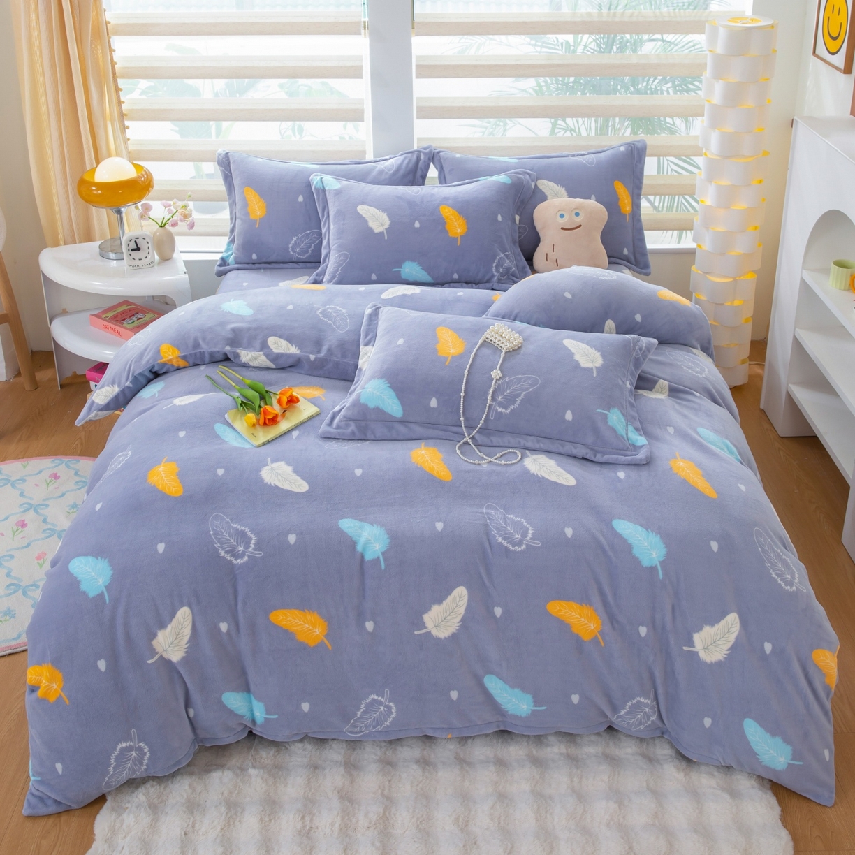 91家纺网 家纺一手货源 找家纺 （总）优姿家纺 2025新款加厚全消光牛奶绒印花四件套