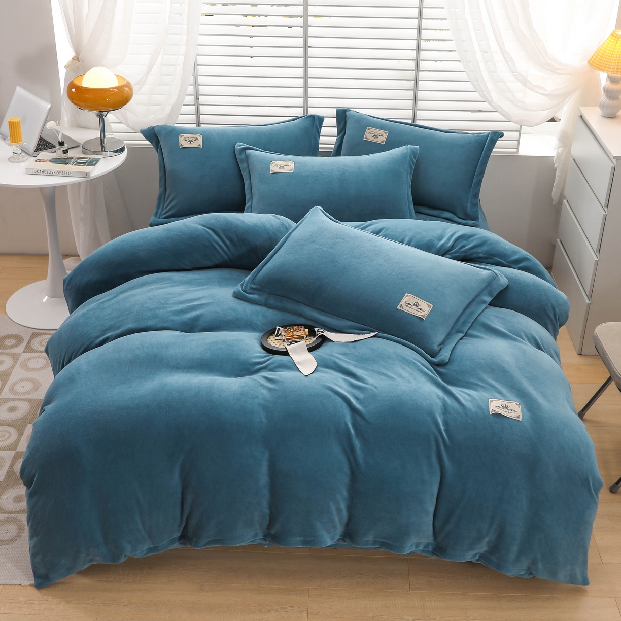 91家纺网 家纺一手货源 找家纺 （总）优姿家纺 2025新款加厚全消光牛奶绒印花四件套