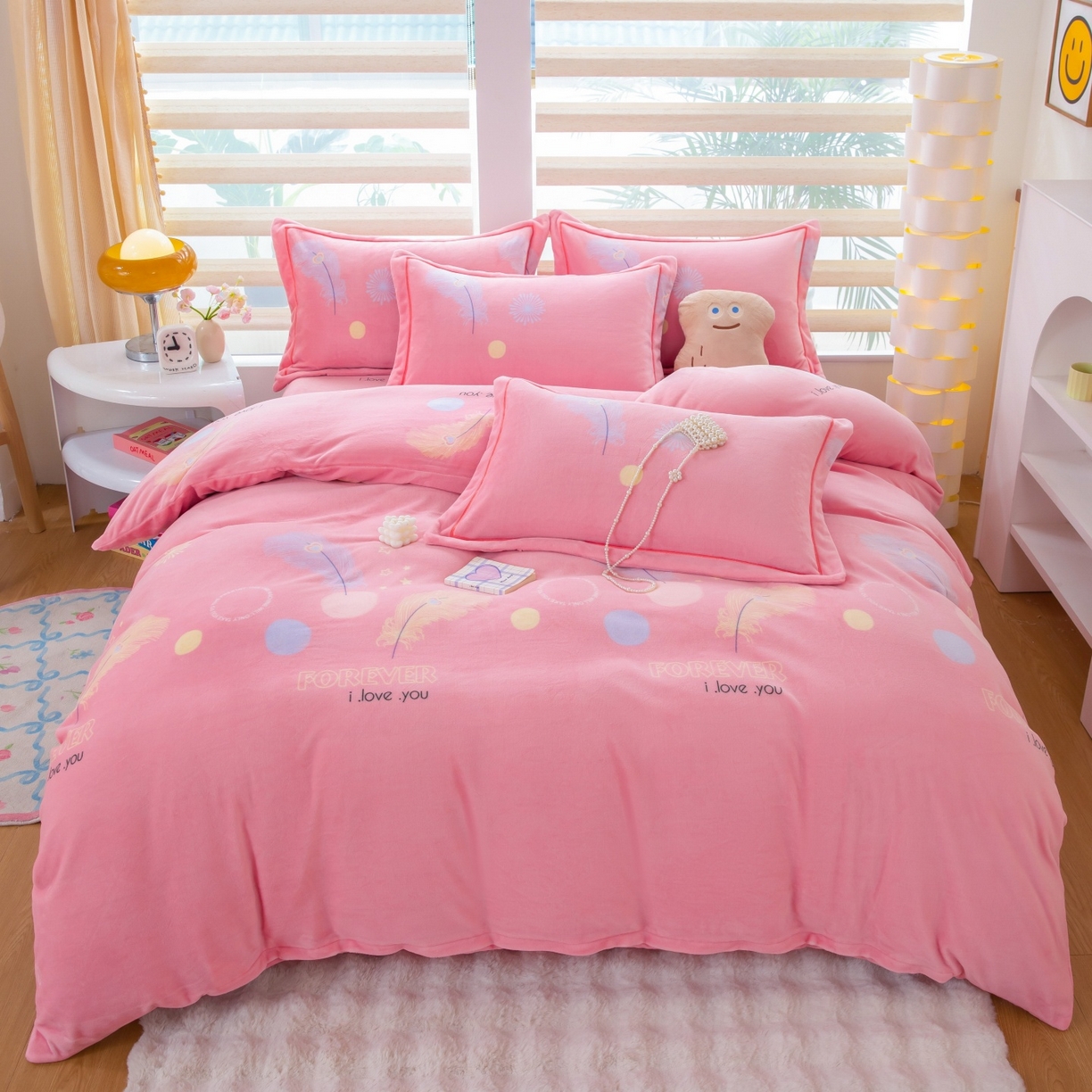 91家纺网 家纺一手货源 找家纺 （总）优姿家纺 2025新款加厚全消光牛奶绒印花四件套