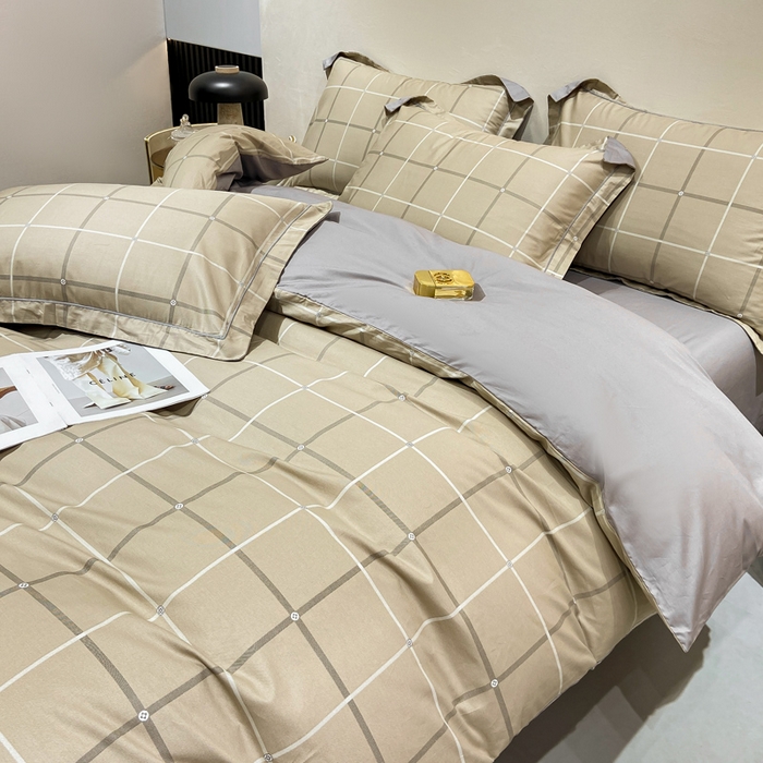 91家纺网 家纺一手货源 找家纺 红淳家纺 2025新款13376全棉活性印花单品枕套 暖居-驼