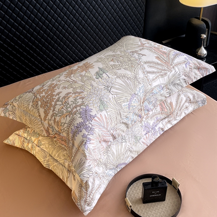 91家纺网 家纺一手货源 找家纺 红淳家纺 2025新款13376全棉活性印花单品枕套 风吹柳