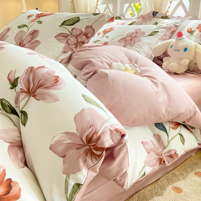 91家纺网 家纺一手货源 找家纺 红淳家纺 2025新款13376全棉活性印花单品枕套 初梦