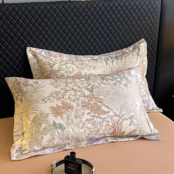 红淳家纺 2025新款13376全棉活性印花单品枕套 风吹柳