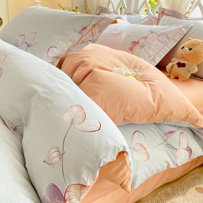 91家纺网 家纺一手货源 找家纺 红淳家纺 2025新款13376全棉活性印花单品枕套 彩叶