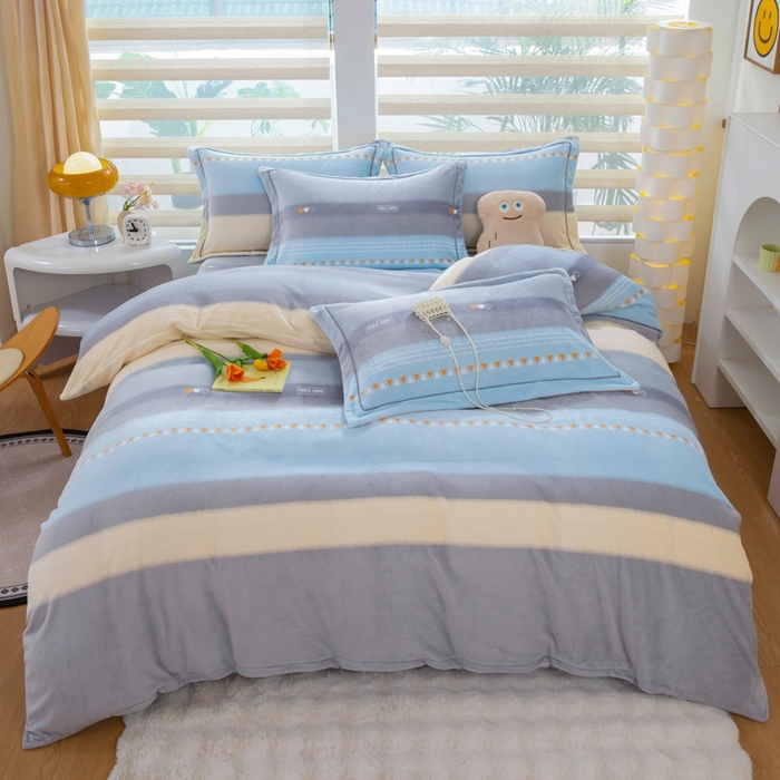 91家纺网 家纺一手货源 找家纺 （总）优姿家纺 2025新款加厚全消光牛奶绒印花四件套