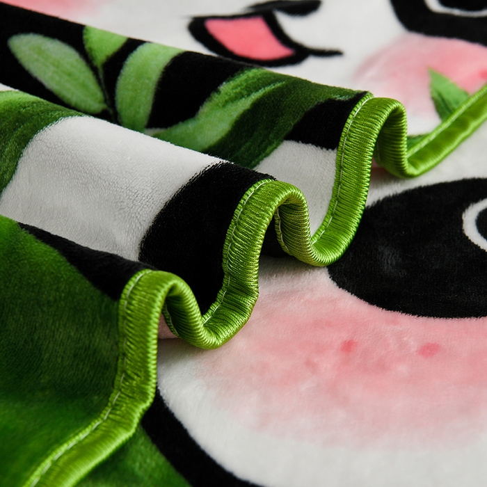 91家纺网 家纺一手货源 找家纺 静缘分 2025新款230克特厚8.5斤牛奶绒金貂绒床裙款保暖四件套-熊猫抱竹