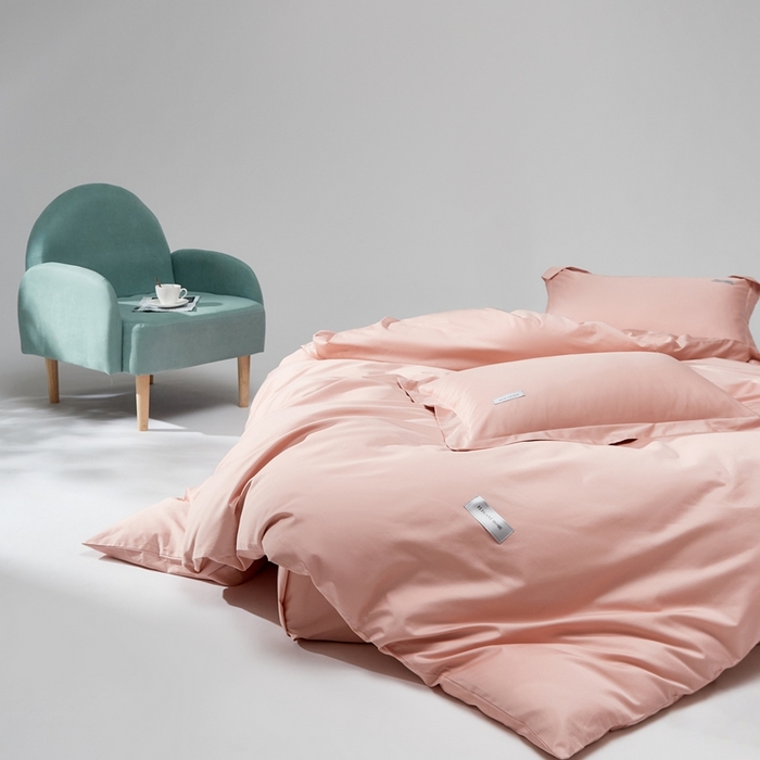 91家纺网 家纺一手货源 找家纺 （总）红淳家纺 2025新款50s长绒棉纯色四件套及单品-四件套