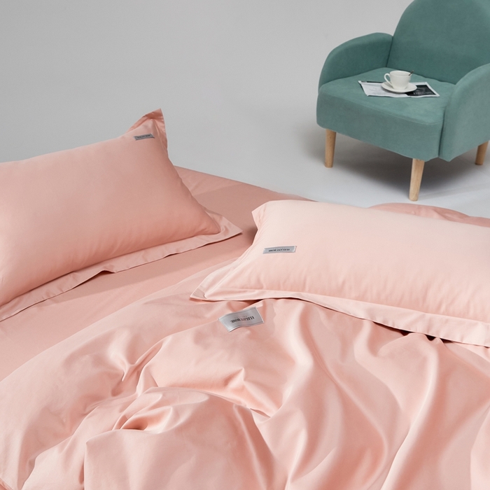 91家纺网 家纺一手货源 找家纺 （总）红淳家纺 2025新款50s长绒棉纯色四件套及单品-四件套