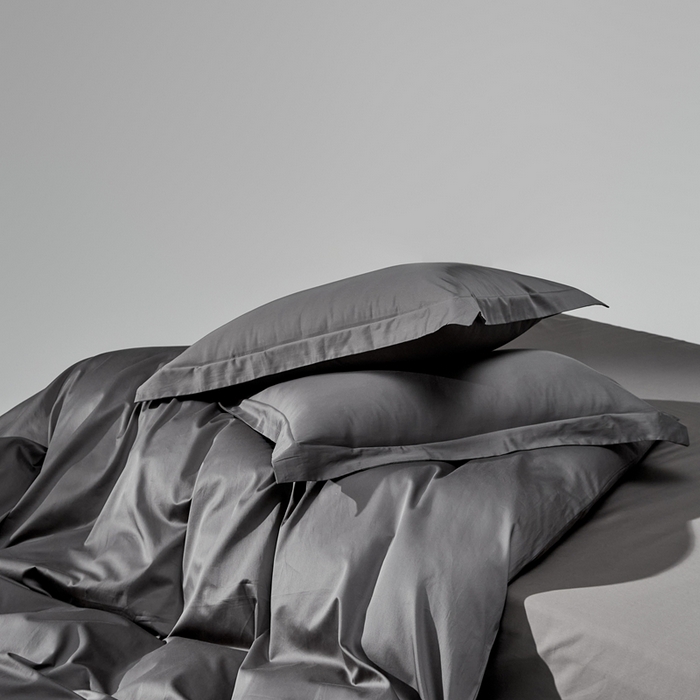 91家纺网 家纺一手货源 找家纺 红淳家纺 2025新款50s长绒棉纯色四件套及单品-四件套 暗夜灰