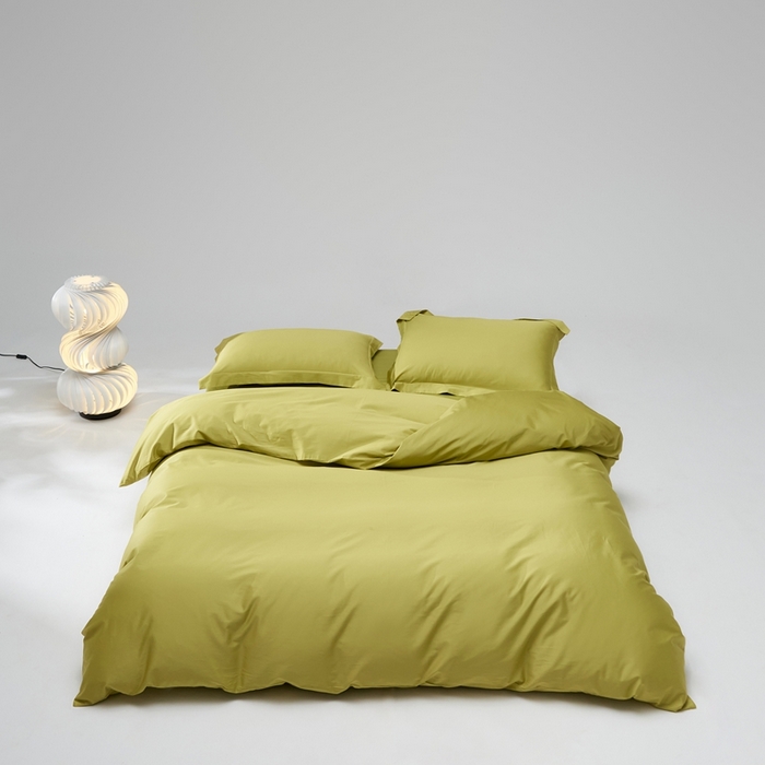 红淳家纺 2025新款50s长绒棉纯色四件套及单品-四件套 初秋绿