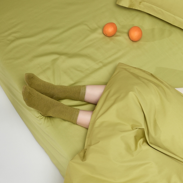 91家纺网 家纺一手货源 找家纺 红淳家纺 2025新款50s长绒棉纯色四件套及单品-四件套 初秋绿