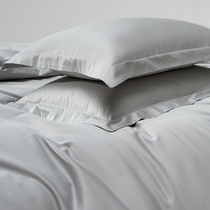 91家纺网 家纺一手货源 找家纺 红淳家纺 2025新款50s长绒棉纯色四件套及单品-四件套 朦胧灰