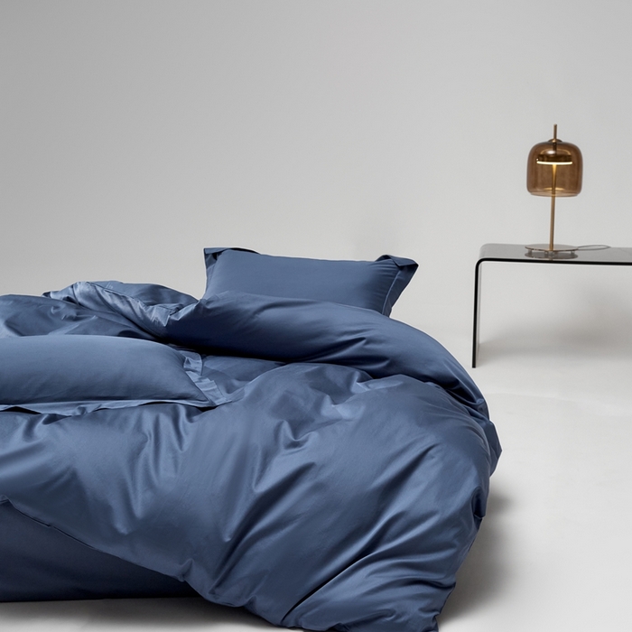 91家纺网 家纺一手货源 找家纺 红淳家纺 2025新款50s长绒棉纯色四件套及单品-四件套 钻石蓝