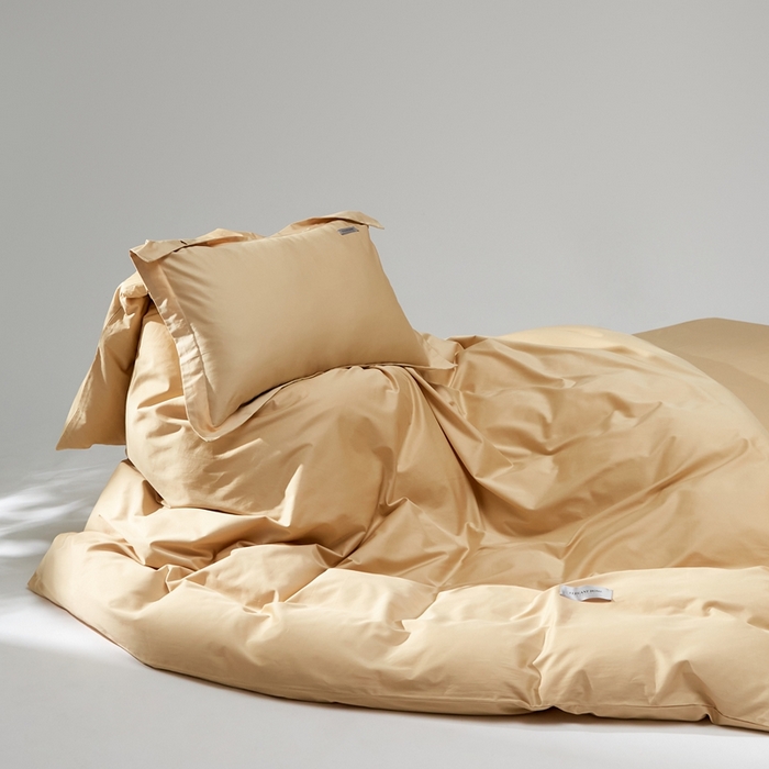 91家纺网 家纺一手货源 找家纺 红淳家纺 2025新款50s长绒棉纯色四件套及单品-四件套 香槟金