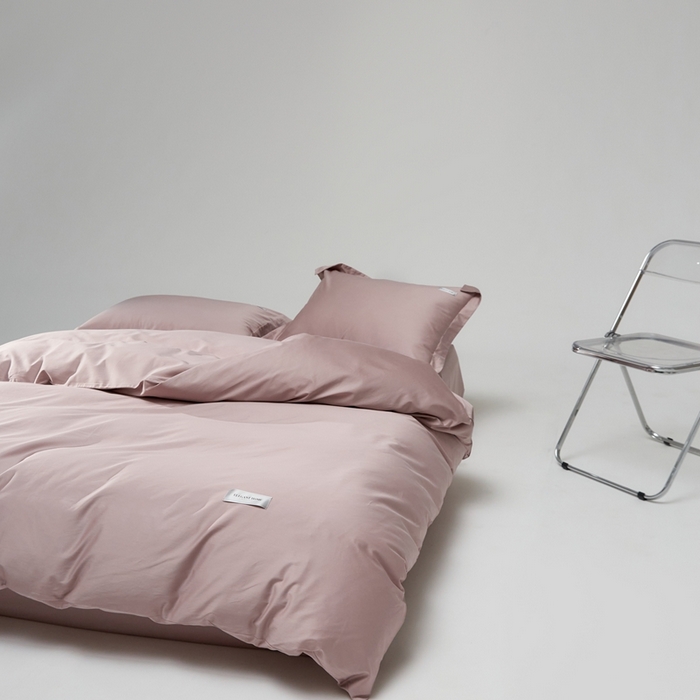 91家纺网 家纺一手货源 找家纺 红淳家纺 2025新款50s长绒棉纯色四件套及单品-四件套 烟灰紫