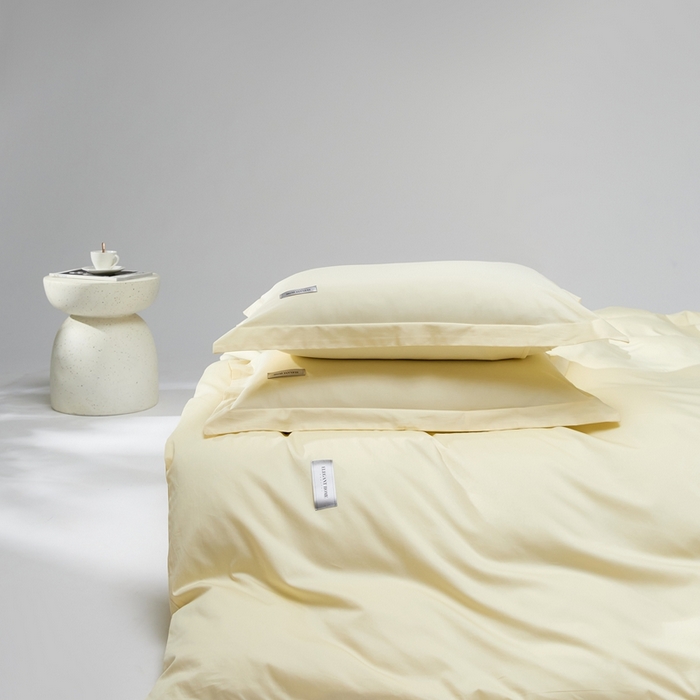 91家纺网 家纺一手货源 找家纺 红淳家纺 2025新款50s长绒棉纯色四件套及单品-四件套 向阳黄