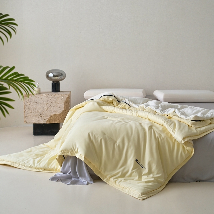 91家纺网 家纺一手货源 找家纺 花享莱 2025秋冬新款亚朵被子同款深睡被PRO四季被冬被子母被春秋被保暖控温被子被芯 朦胧黄-四季被