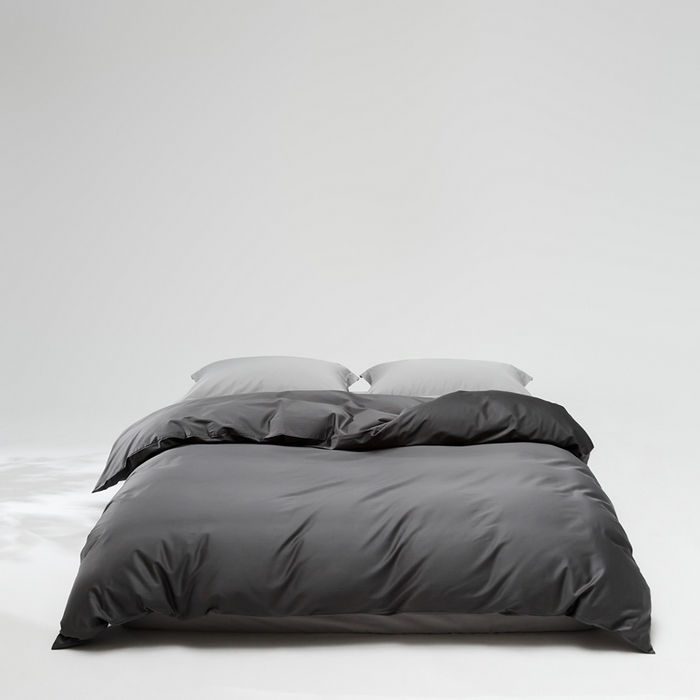 91家纺网 家纺一手货源 找家纺 红淳家纺 2025新款50s长绒棉纯色四件套及单品-单被套 暗夜灰