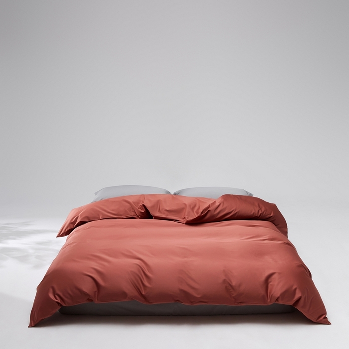 91家纺网 家纺一手货源 找家纺 红淳家纺 2025新款50s长绒棉纯色四件套及单品-单被套 秋香红