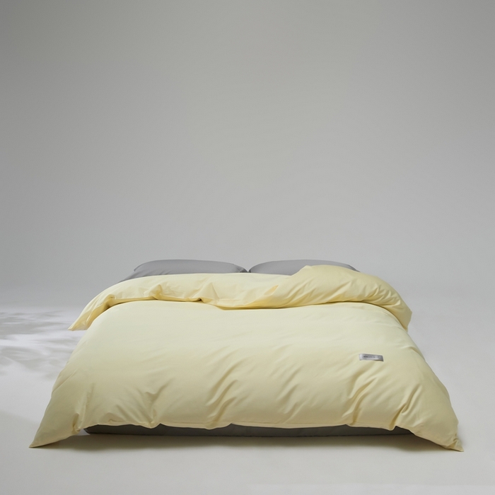 91家纺网 家纺一手货源 找家纺 红淳家纺 2025新款50s长绒棉纯色四件套及单品-单被套 向阳黄