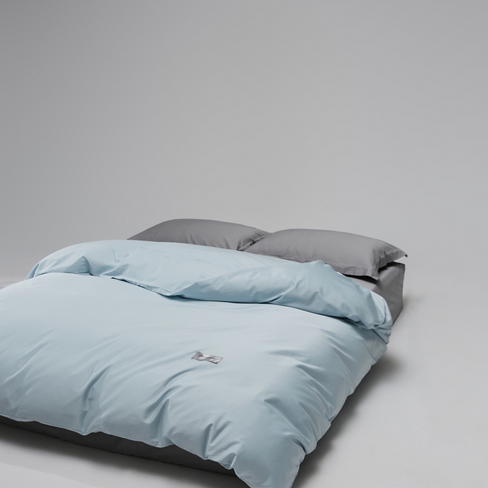 91家纺网 家纺一手货源 找家纺 红淳家纺 2025新款50s长绒棉纯色四件套及单品-单被套 湖泊蓝