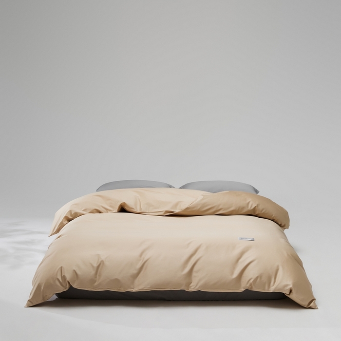 红淳家纺 2025新款50s长绒棉纯色四件套及单品-单被套 亚麻棕