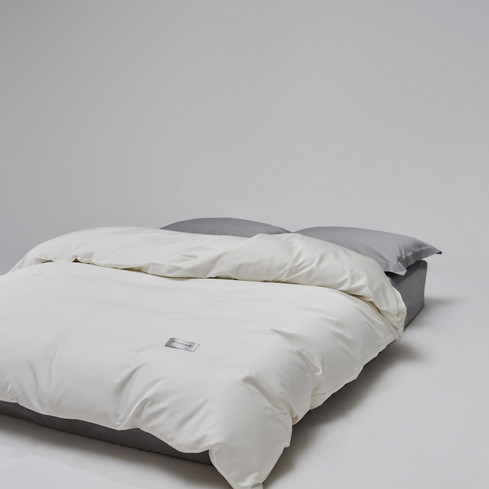 91家纺网 家纺一手货源 找家纺 红淳家纺 2025新款50s长绒棉纯色四件套及单品-单被套 雪月白