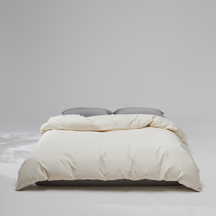 红淳家纺 2025新款50s长绒棉纯色四件套及单品-单被套 奶昔白