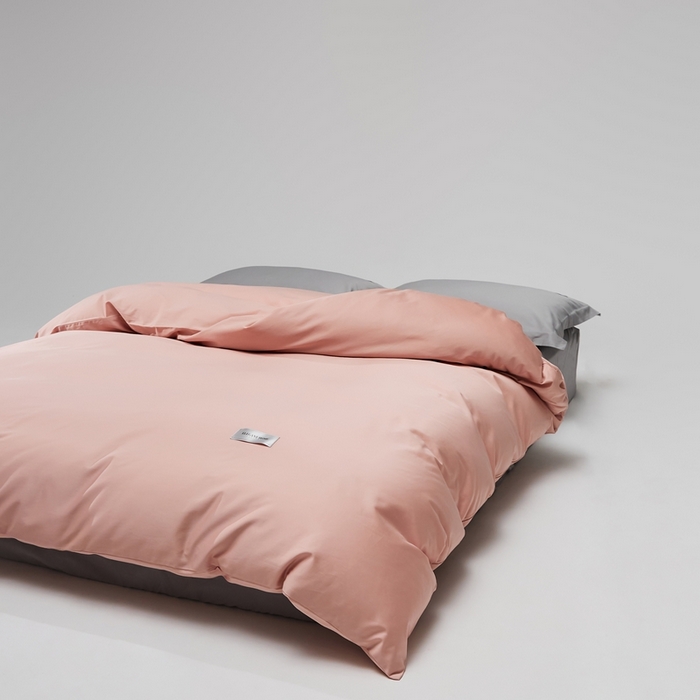 91家纺网 家纺一手货源 找家纺 红淳家纺 2025新款50s长绒棉纯色四件套及单品-单被套 茱萸粉