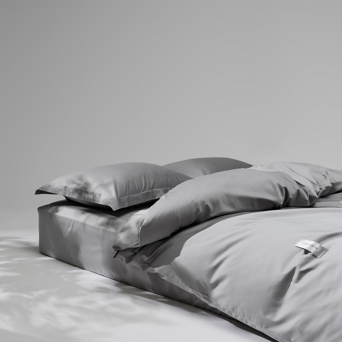 91家纺网 家纺一手货源 找家纺 红淳家纺 2025新款50s长绒棉纯色四件套及单品-单被套 雅士灰