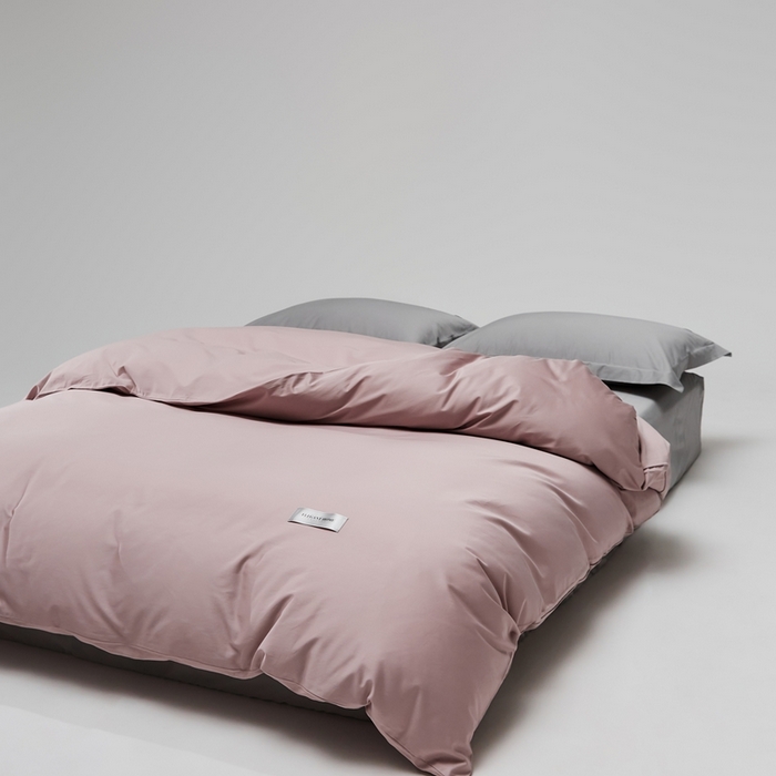 91家纺网 家纺一手货源 找家纺 红淳家纺 2025新款50s长绒棉纯色四件套及单品-单被套 烟灰紫