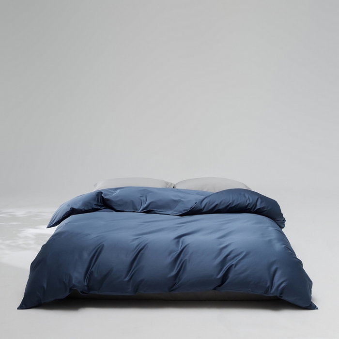 红淳家纺 2025新款50s长绒棉纯色四件套及单品-单被套 钻石蓝