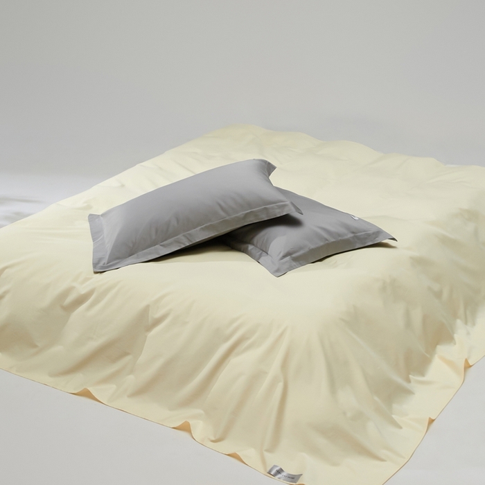 91家纺网 家纺一手货源 找家纺 红淳家纺 2025新款50s长绒棉纯色四件套及单品-单床单 向阳黄