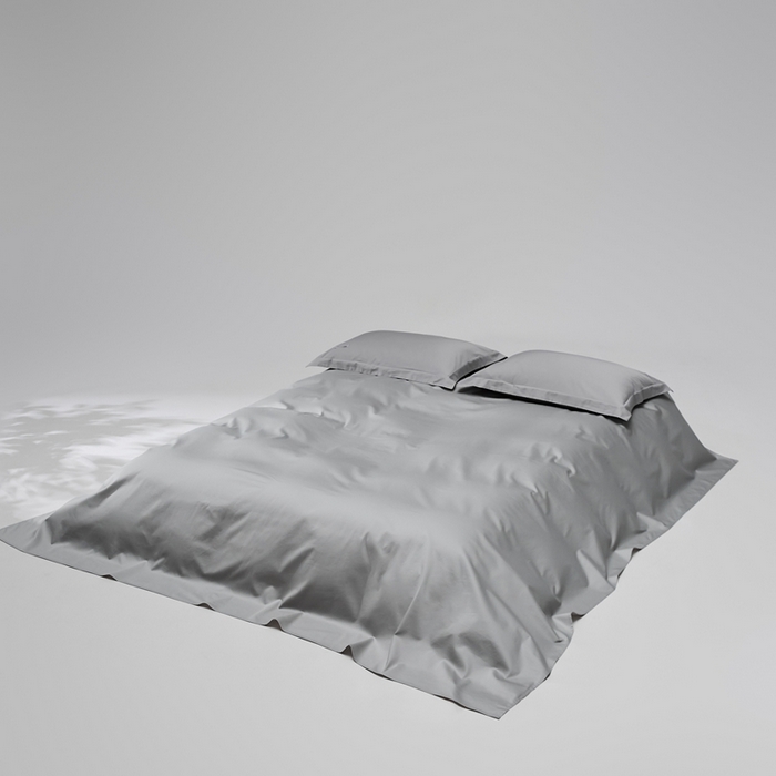 91家纺网 家纺一手货源 找家纺 红淳家纺 2025新款50s长绒棉纯色四件套及单品-单床单 朦胧灰