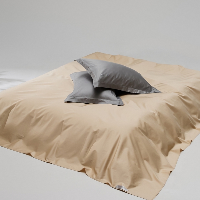 91家纺网 家纺一手货源 找家纺 红淳家纺 2025新款50s长绒棉纯色四件套及单品-单床单 香槟金