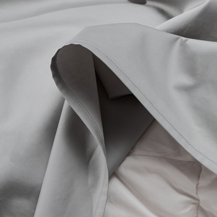 91家纺网 家纺一手货源 找家纺 红淳家纺 2025新款50s长绒棉纯色四件套及单品-单床单 朦胧灰