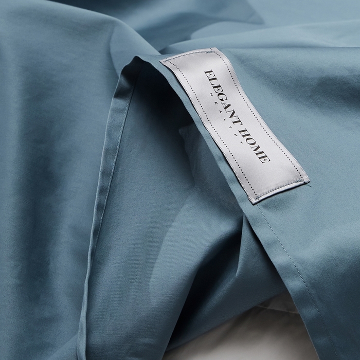 91家纺网 家纺一手货源 找家纺 红淳家纺 2025新款50s长绒棉纯色四件套及单品-单床单 海茵蓝