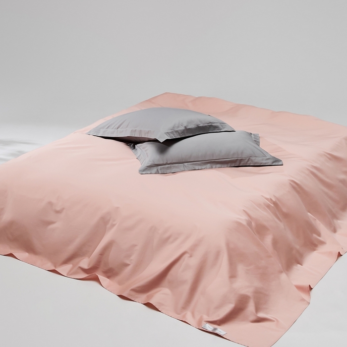 91家纺网 家纺一手货源 找家纺 红淳家纺 2025新款50s长绒棉纯色四件套及单品-单床单 茱萸粉