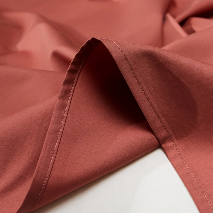 91家纺网 家纺一手货源 找家纺 红淳家纺 2025新款50s长绒棉纯色四件套及单品-单床单 秋香红