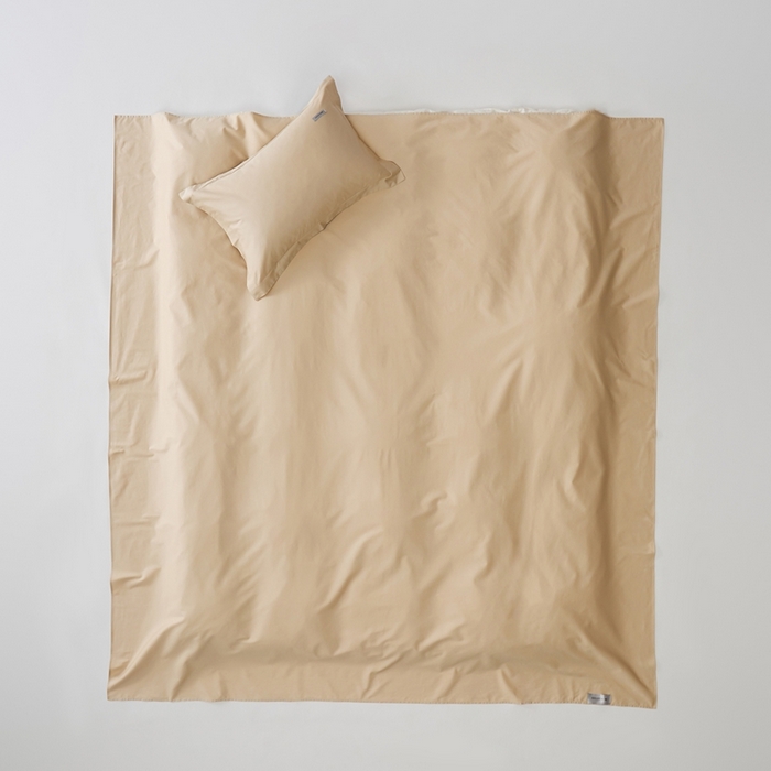 91家纺网 家纺一手货源 找家纺 红淳家纺 2025新款50s长绒棉纯色四件套及单品-单床单 亚麻棕