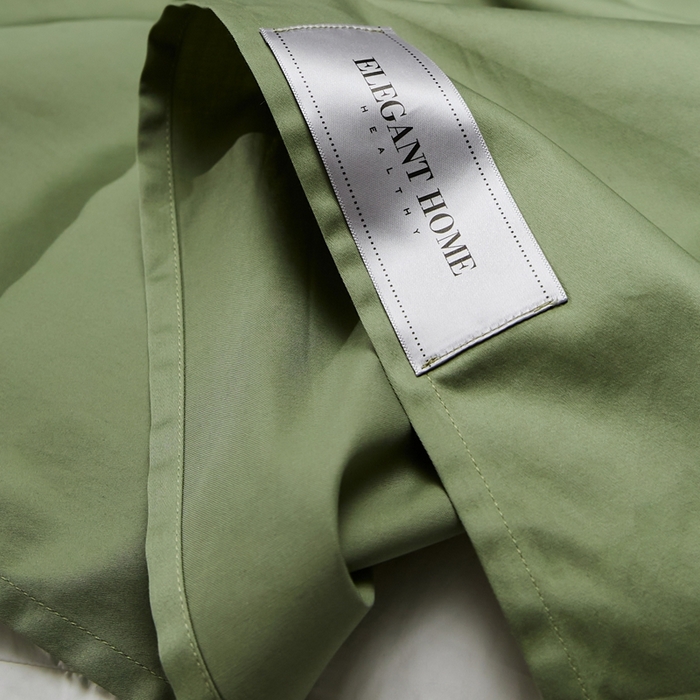 91家纺网 家纺一手货源 找家纺 红淳家纺 2025新款50s长绒棉纯色四件套及单品-单床单 莺茶绿