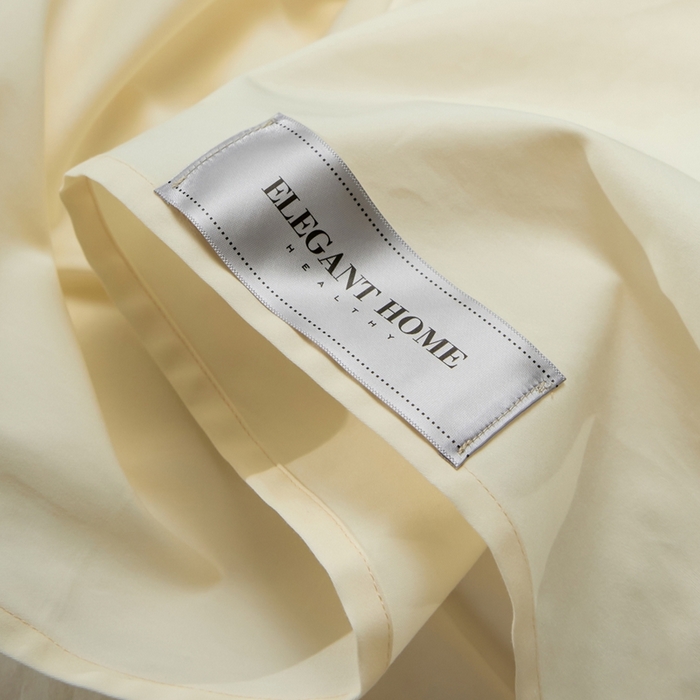 91家纺网 家纺一手货源 找家纺 红淳家纺 2025新款50s长绒棉纯色四件套及单品-单床单 向阳黄