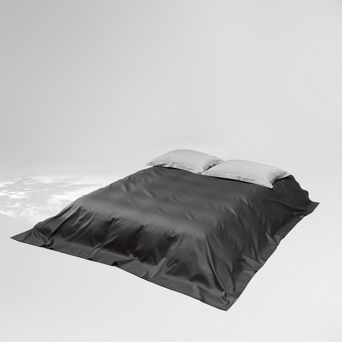 91家纺网 家纺一手货源 找家纺 红淳家纺 2025新款50s长绒棉纯色四件套及单品-单床单 暗夜灰