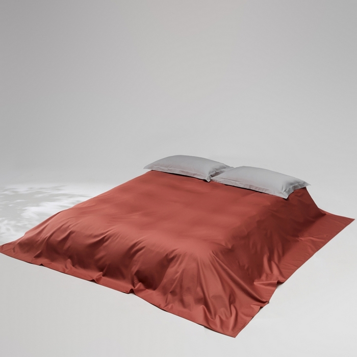 91家纺网 家纺一手货源 找家纺 红淳家纺 2025新款50s长绒棉纯色四件套及单品-单床单 秋香红
